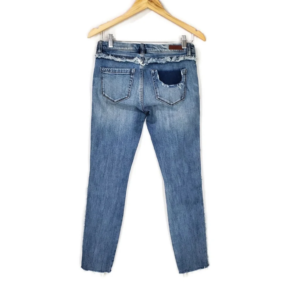 NWT Blank NYC Frayed Skinny Jeans Raw Hem Fray for Days Size 25 Boho - Picture 4 of 14